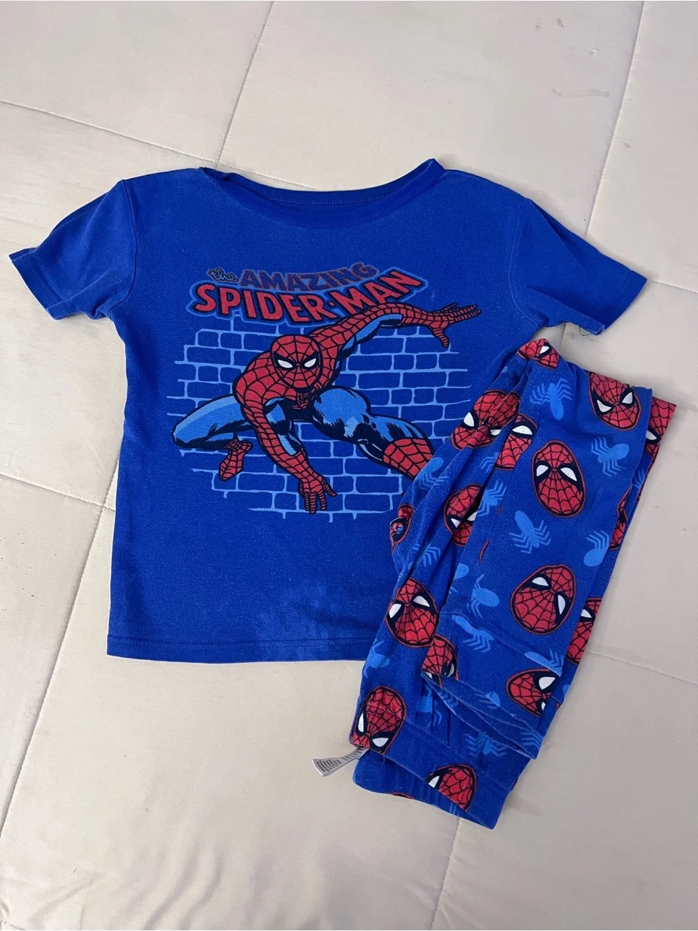 Spider-Man Blue Kids Pajama Set - Classic Marvel Print